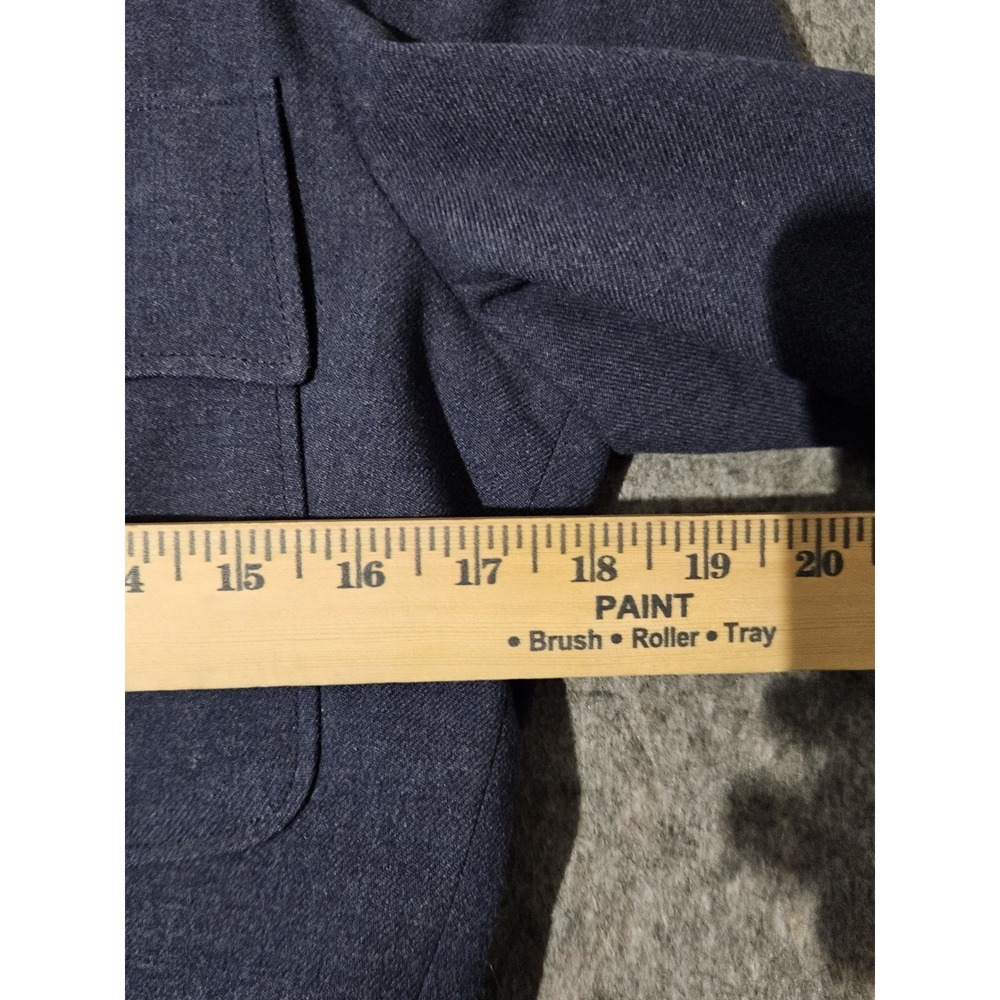 Vintage US Air Force Military Uniform Jacket 37R USAF Blue Wool - Picture 12 of 13